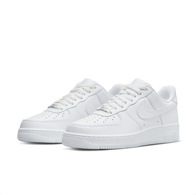 Nike All-White Low-Top Lace-Up Sneakers
