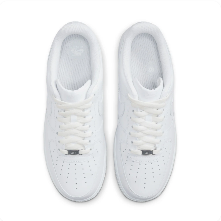 Nike All-White Low-Top Lace-Up Sneakers