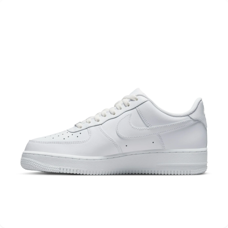 Nike All-White Low-Top Lace-Up Sneakers
