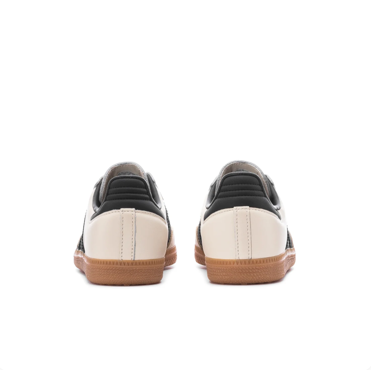 adidas Samba Cream & Black Low-Top Sneakers with Gum-Colored Sole