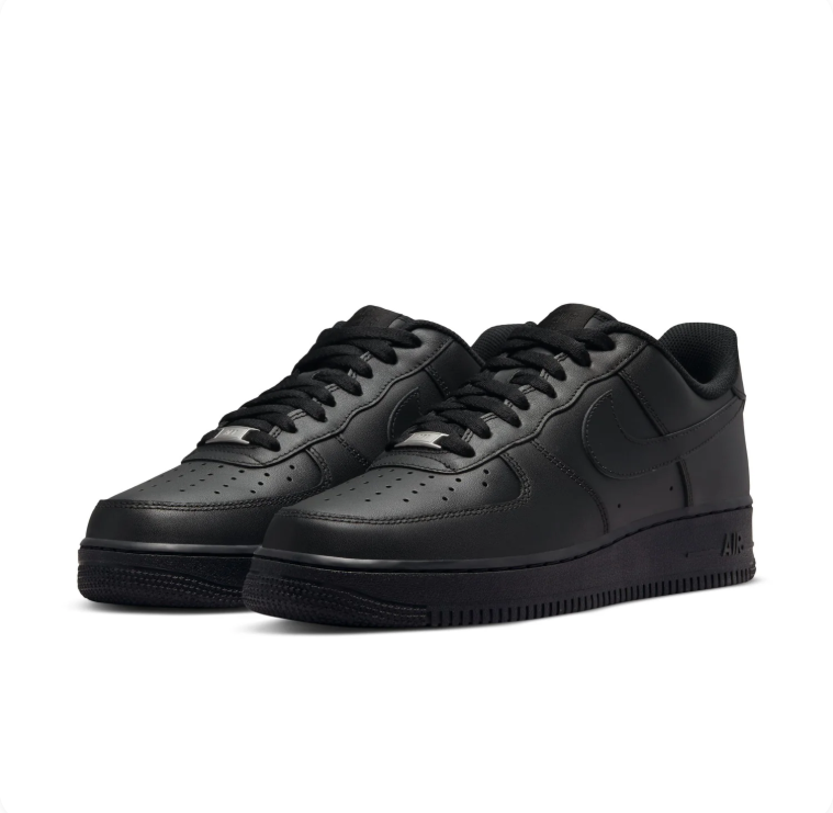 Nike All-Black Low-Top Lace-Up Sneakers