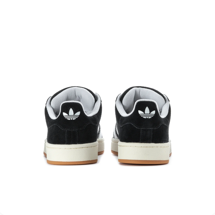 adidas Campus Black & White Low-Top Sneakers with Gum-Colored Outsole