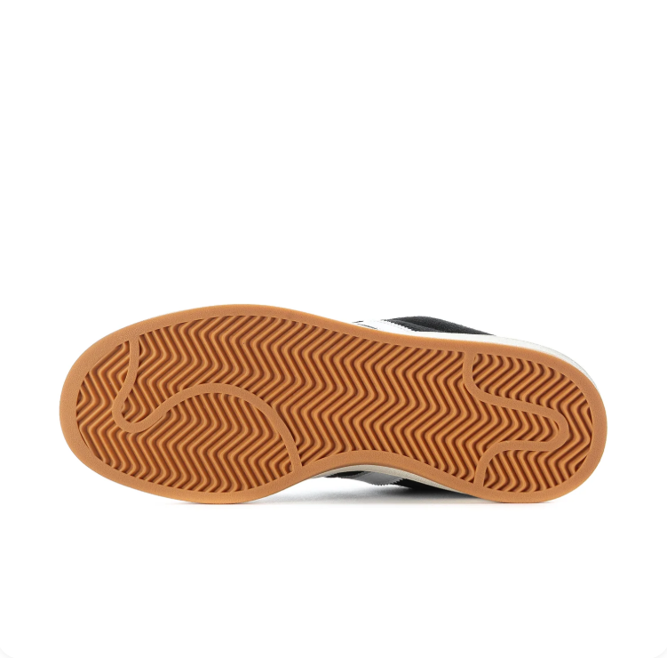 adidas Campus Black & White Low-Top Sneakers with Gum-Colored Outsole