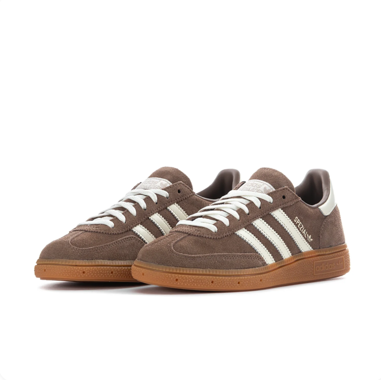 adidas Spezial Brown & Cream Low-Top Sneakers with Gum-Colored Sole
