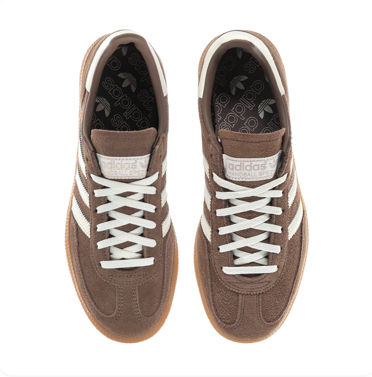 adidas Spezial Brown & Cream Low-Top Sneakers with Gum-Colored Sole