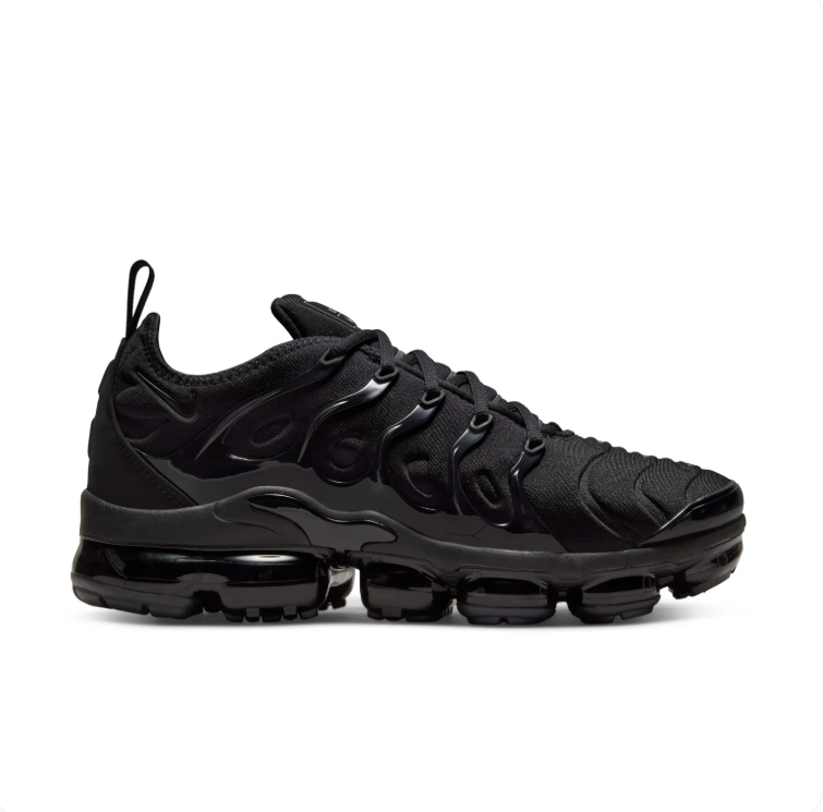 Nike All-Black Low-Top Sneakers with Sculpted Overlays