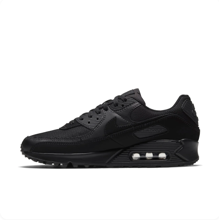 Nike All-Black Low-Top Sneakers with Visible Heel Window