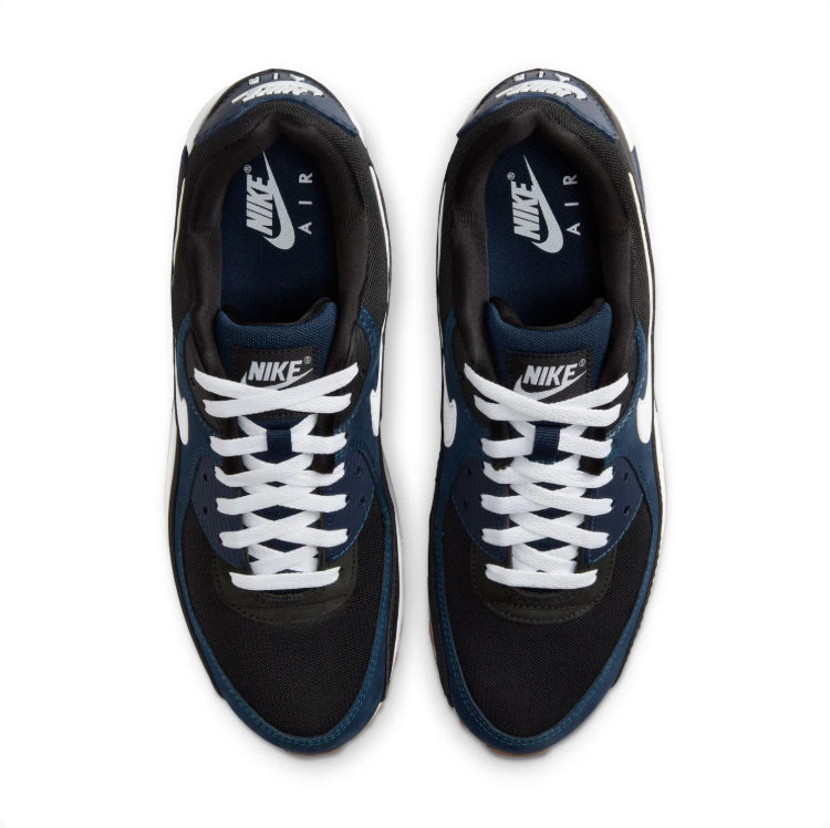 Nike Air Max Black & Navy Low-Top Sneakers with Gum-Colored Outsole