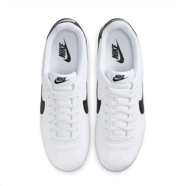 Nike White & Black Low-Top Lace-Up Sneakers