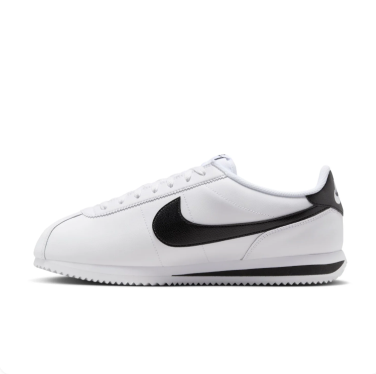 Nike White & Black Low-Top Lace-Up Sneakers