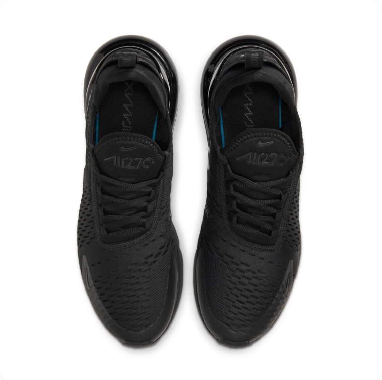 Nike All-Black Low-Top Sneakers with Sculpted Heel