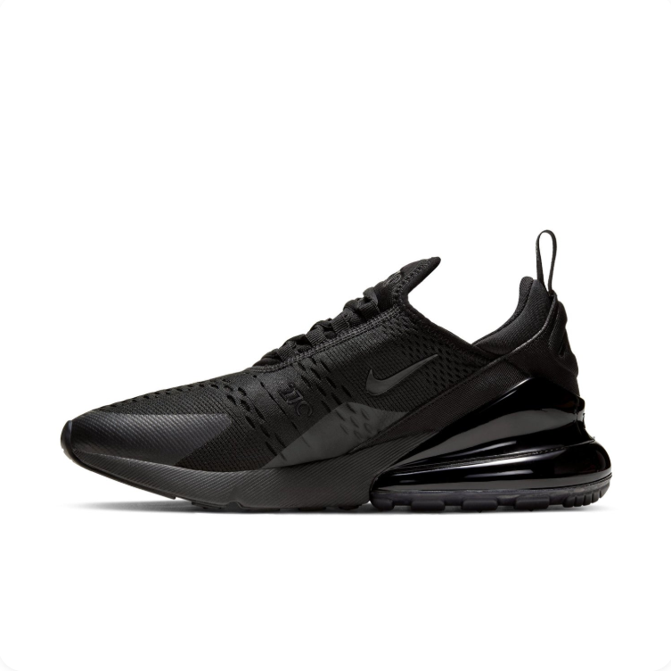 Nike All-Black Low-Top Sneakers with Sculpted Heel