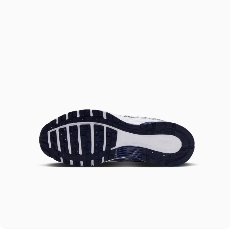 Nike P-6000 Metallic Silver & Navy Low-Top Sneakers