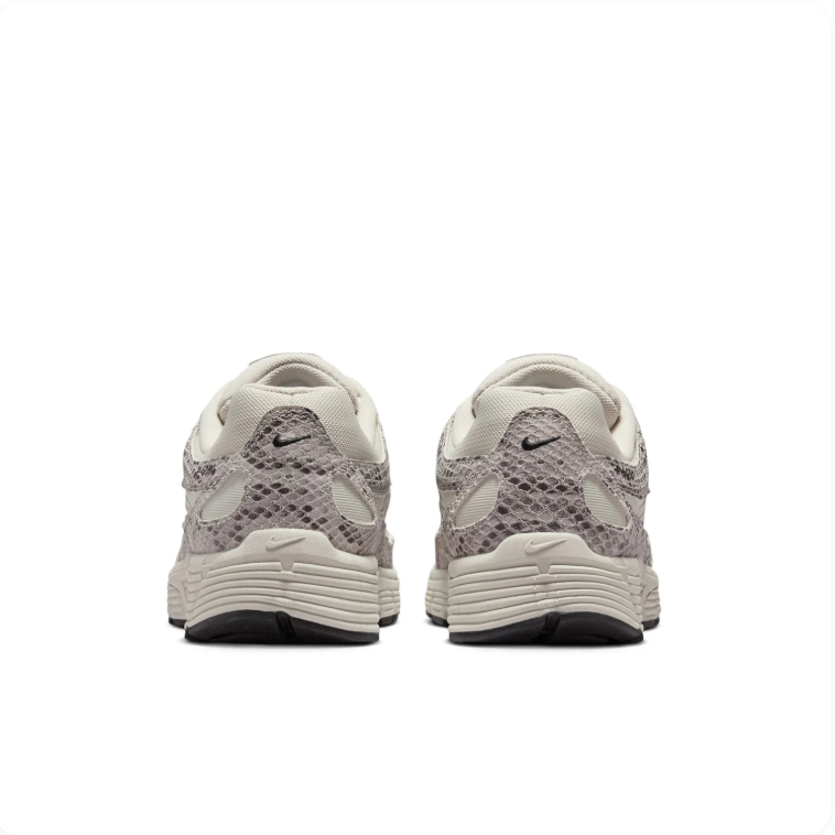 Nike P-6000 Cream & Gray Snakeskin-Pattern Low-Top Sneakers