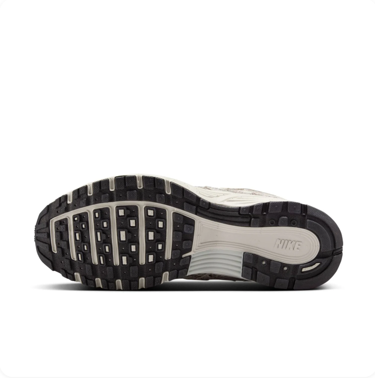 Nike P-6000 Cream & Gray Snakeskin-Pattern Low-Top Sneakers