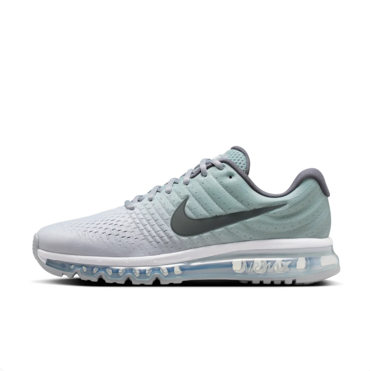 Nike Light Gray & Mint Low-Top Sneakers with Transparent Sole