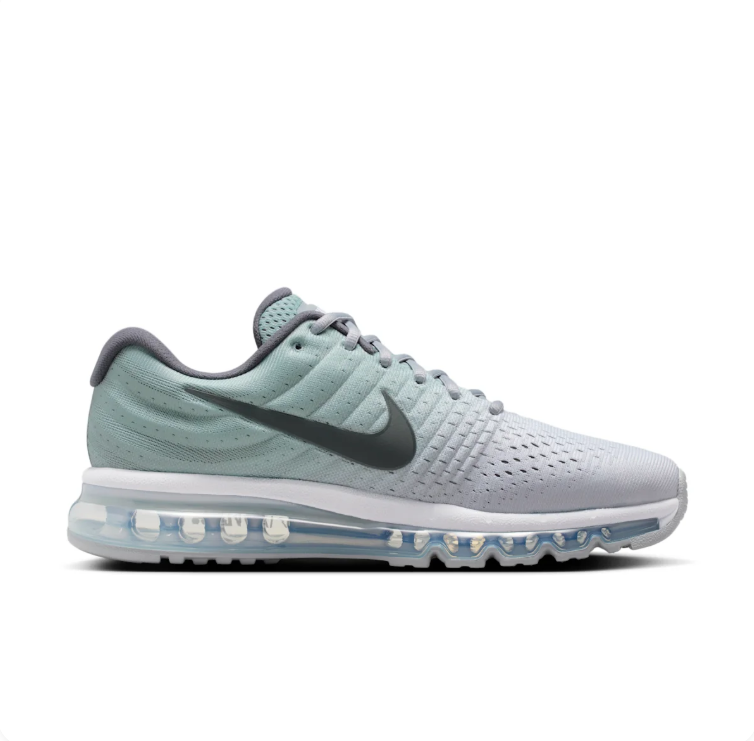 Nike Light Gray & Mint Low-Top Sneakers with Transparent Sole