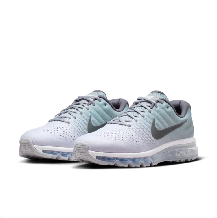 Nike Light Gray & Mint Low-Top Sneakers with Transparent Sole