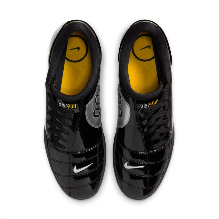 Nike Total 90 III Glossy Black & Silver Low-Top Sneakers