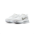 Nike Air Zoom White & Metallic Swoosh Low-Top Sneakers