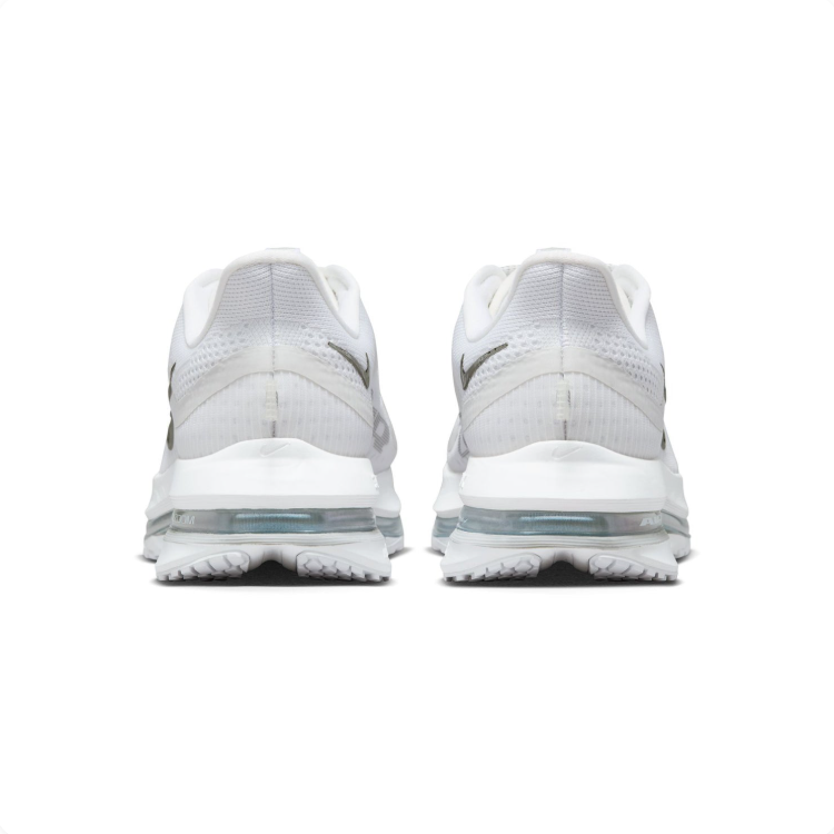 Nike Air Zoom White & Metallic Swoosh Low-Top Sneakers