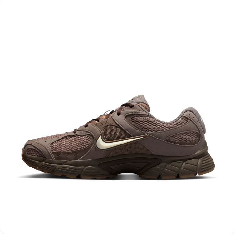 Nike Brown & Cream Swoosh Low-Top Sneakers