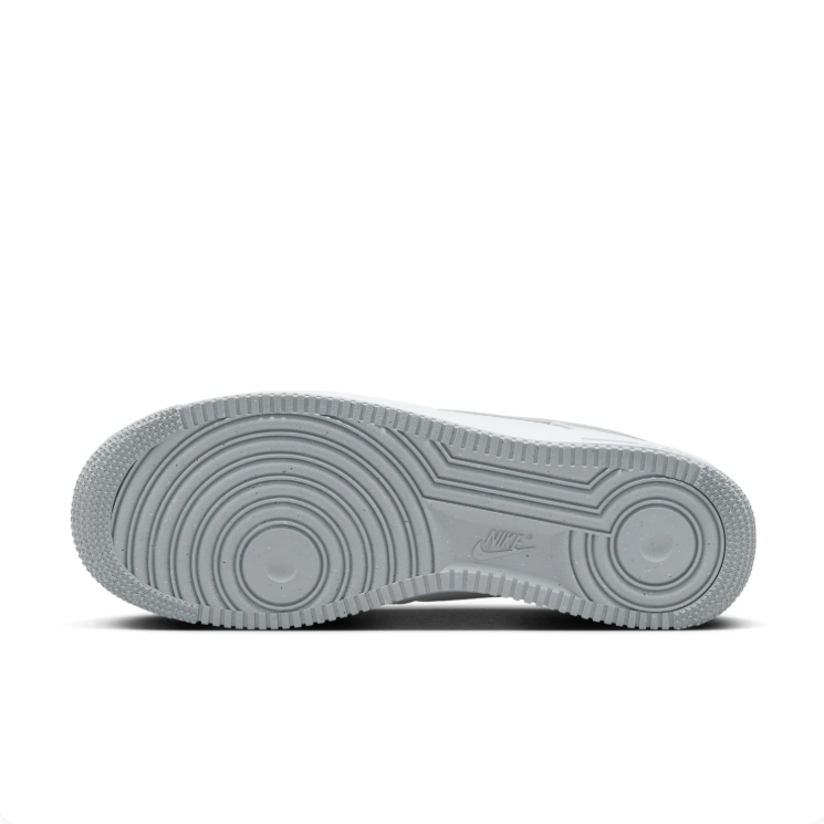 Nike Air Force 1 White & Light Gray Low-Top Sneakers