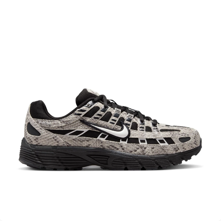 Nike P-6000 Black & Gray Snakeskin-Pattern Low-Top Sneakers
