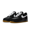 Nike Air Force 1 Black & White Low-Top Sneakers with Gum Sole