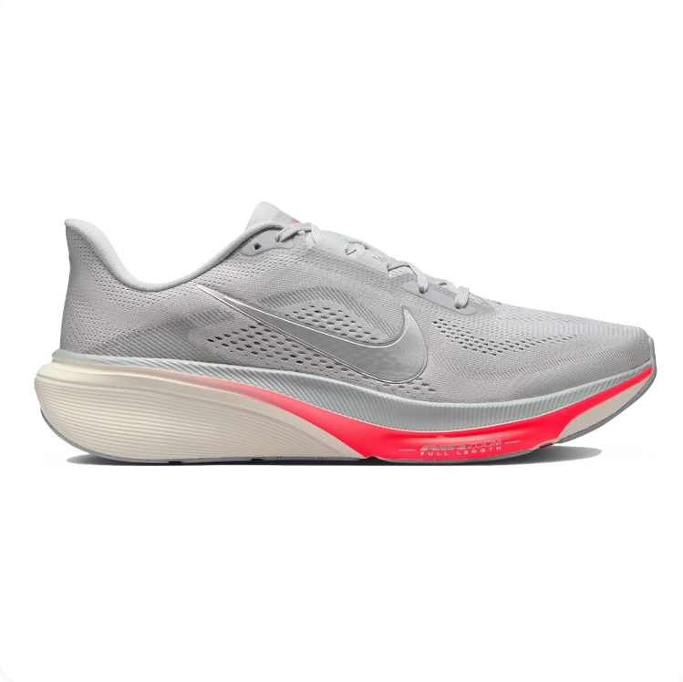 Nike Light Gray & Coral Low-Top Running Sneakers