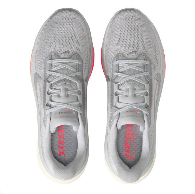 Nike Light Gray & Coral Low-Top Running Sneakers
