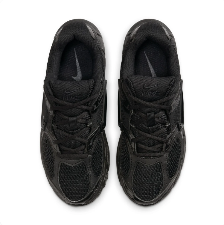 Nike All-Black Mesh & Glossy-Overlay Low-Top Sneakers