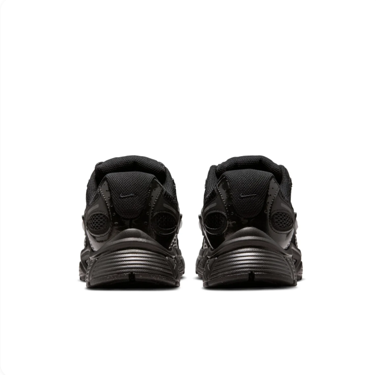 Nike All-Black Mesh & Glossy-Overlay Low-Top Sneakers