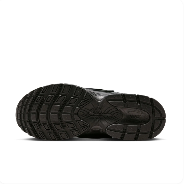 Nike All-Black Mesh & Glossy-Overlay Low-Top Sneakers