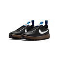 Nike Black & White Low-Top Sneakers with Brown Sole & Blue Pull Tabs