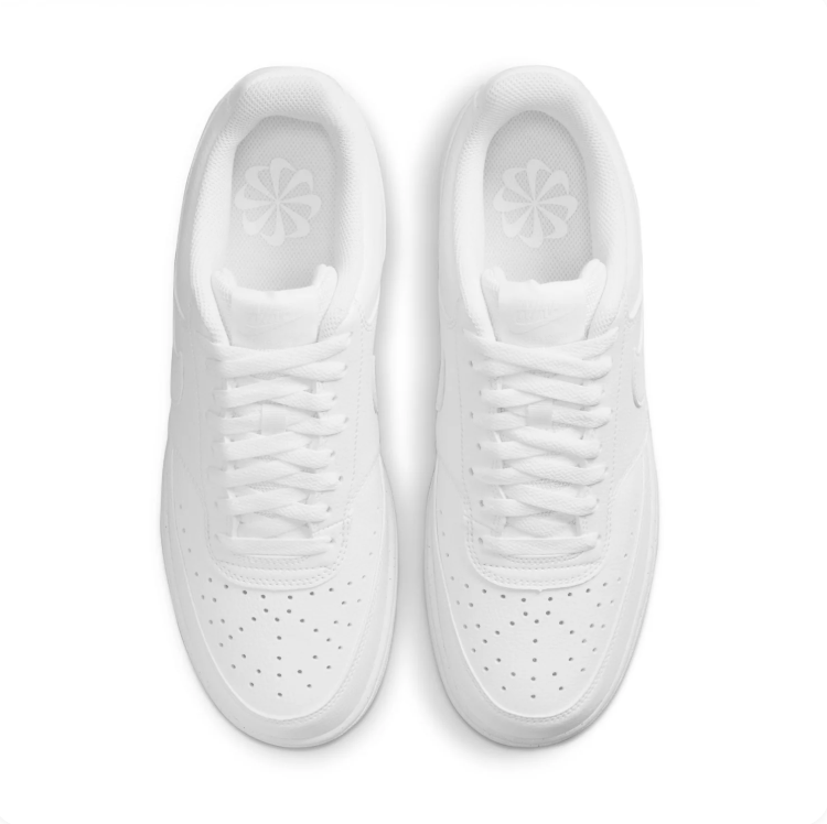 Nike All-White Low-Top Court Sneakers