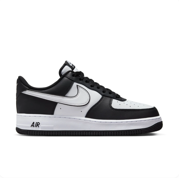Nike Air Force 1 Black & White Color-Block Low-Top Sneakers