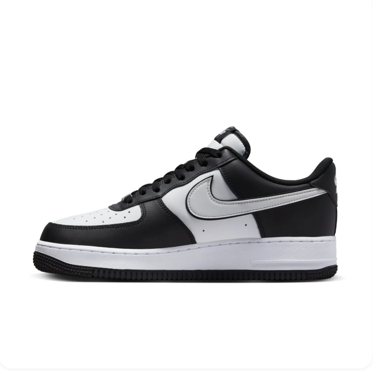 Nike Air Force 1 Black & White Color-Block Low-Top Sneakers