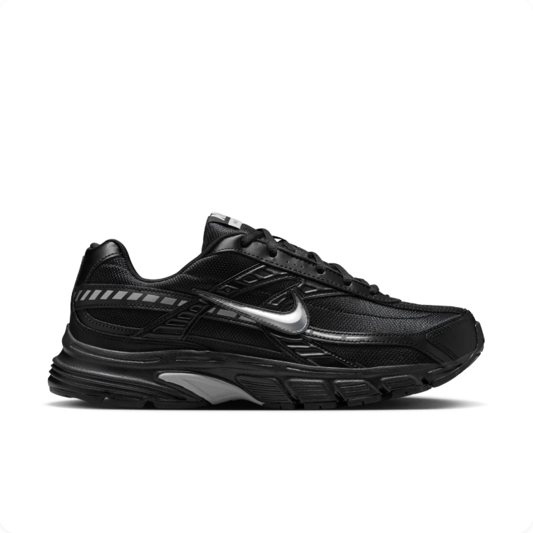 Nike Initiator Black & Metallic Silver Low-Top Sneakers