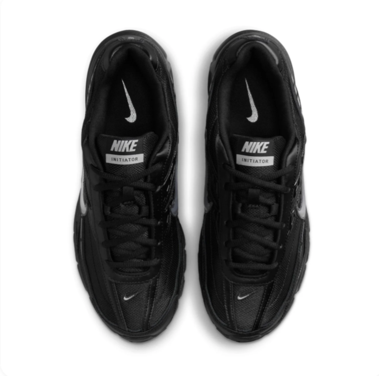 Nike Initiator Black & Metallic Silver Low-Top Sneakers