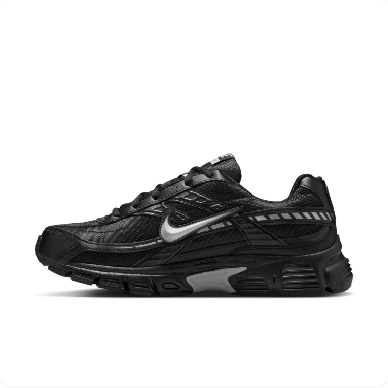 Nike Initiator Black & Metallic Silver Low-Top Sneakers
