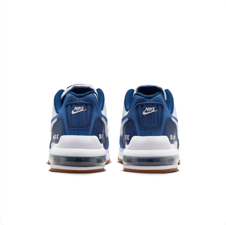 Nike Air Max White & Blue Low-Top Sneakers with Gum Sole
