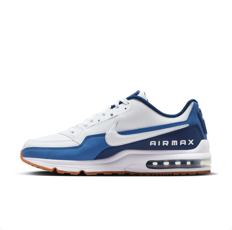 Nike Air Max White & Blue Low-Top Sneakers with Gum Sole
