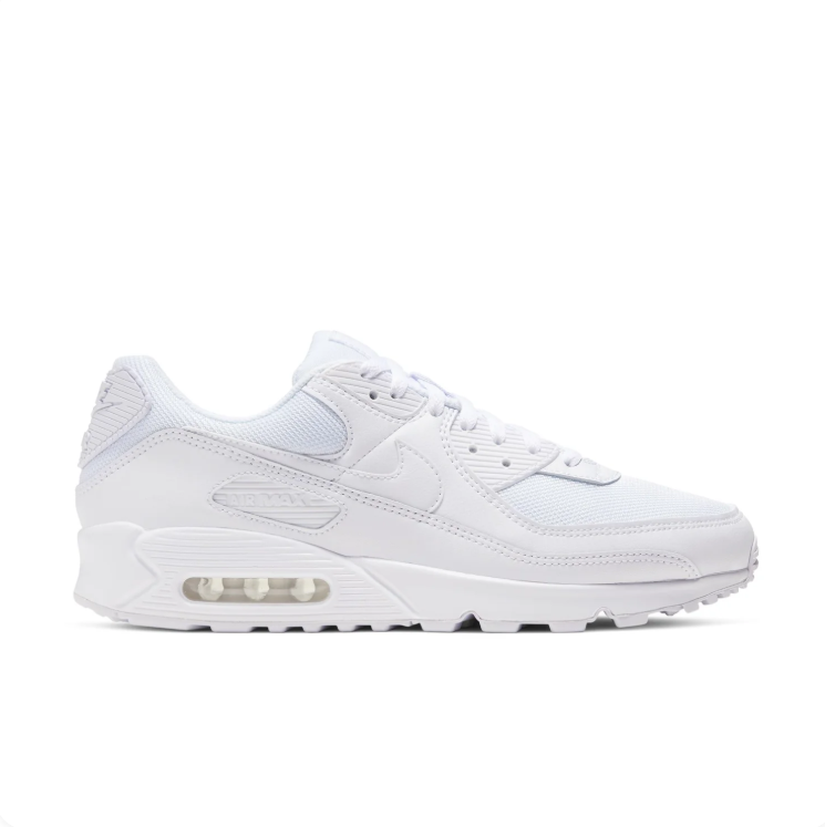 Nike Air Max 90 All-White Low-Top Sneakers