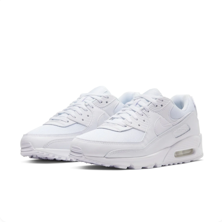 Nike Air Max 90 All-White Low-Top Sneakers
