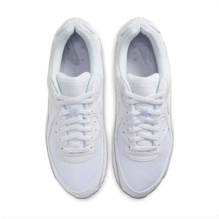 Nike Air Max 90 All-White Low-Top Sneakers