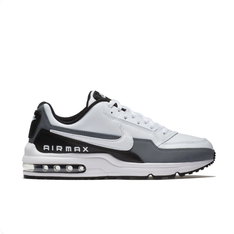 Nike Air Max White, Gray & Black Low-Top Sneakers