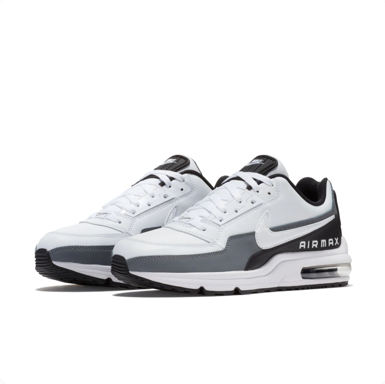 Nike Air Max White, Gray & Black Low-Top Sneakers