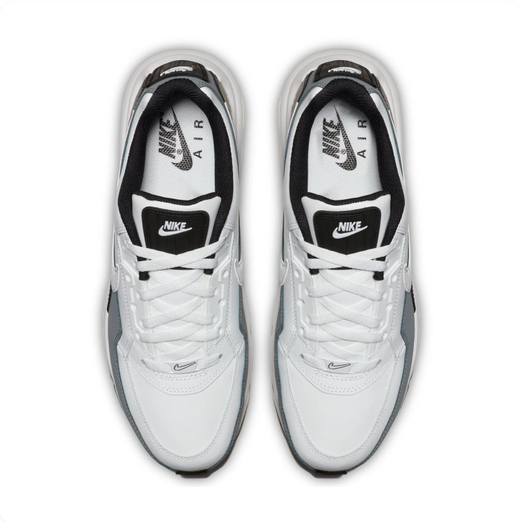 Nike Air Max White, Gray & Black Low-Top Sneakers