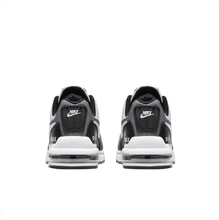 Nike Air Max White, Gray & Black Low-Top Sneakers